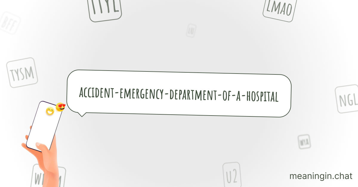 A&E Meaning in Chat or Text Messages Online