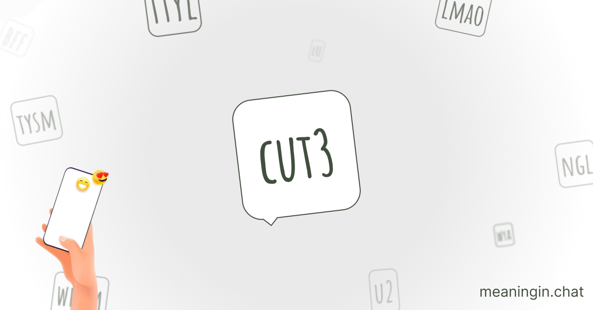 CUT3 Meaning in Chat or Text Messages Online