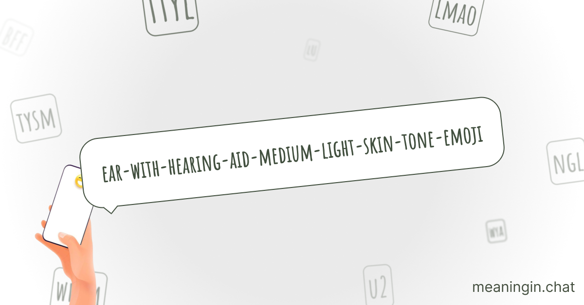 Ear With Hearing Aid: Medium-light Skin Tone Emoji π¦»πΌ: Meaning in Chat or Text Messages Online