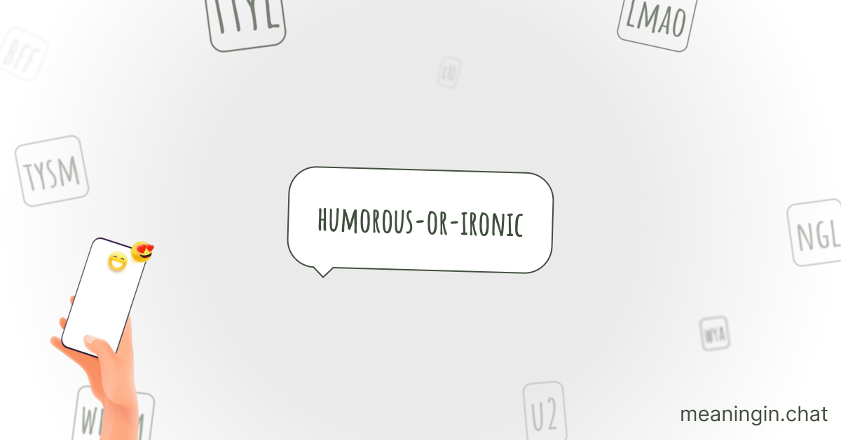 %-} Meaning in Chat or Text Messages Online