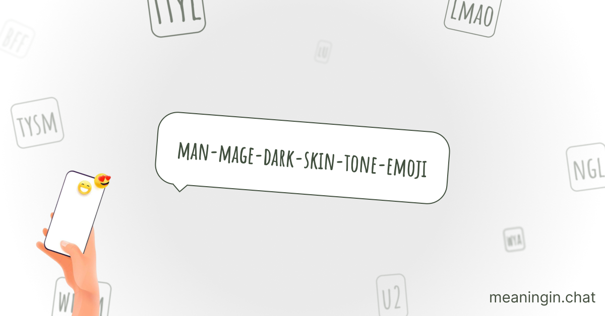 Man Mage: Dark Skin Tone Emoji π§πΏββ: Meaning in Chat or Text Messages Online