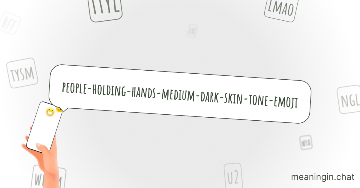 People Holding Hands: Medium-dark Skin Tone Emoji π§πΎβπ€βπ§πΎ: Meaning in Chat or Text Messages Online