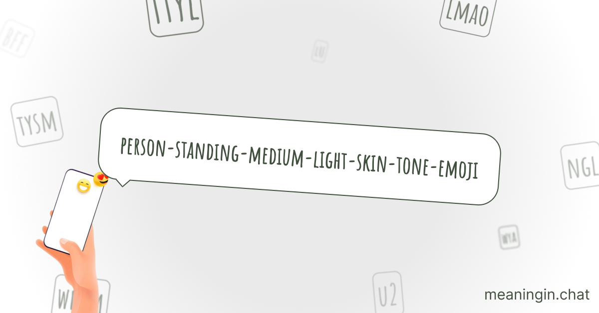 Person Standing: Medium-light Skin Tone Emoji π§πΌ: Meaning in Chat or Text Messages Online