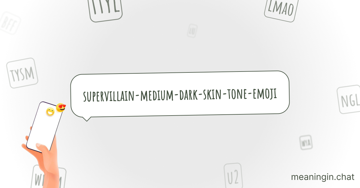 Supervillain: Medium-dark Skin Tone Emoji π¦ΉπΎ: Meaning in Chat or Text Messages Online