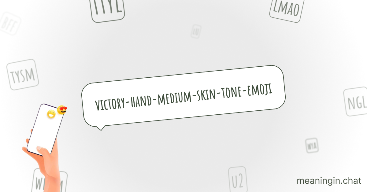 Victory Hand: Medium Skin Tone Emoji βπ½: Meaning in Chat or Text Messages Online